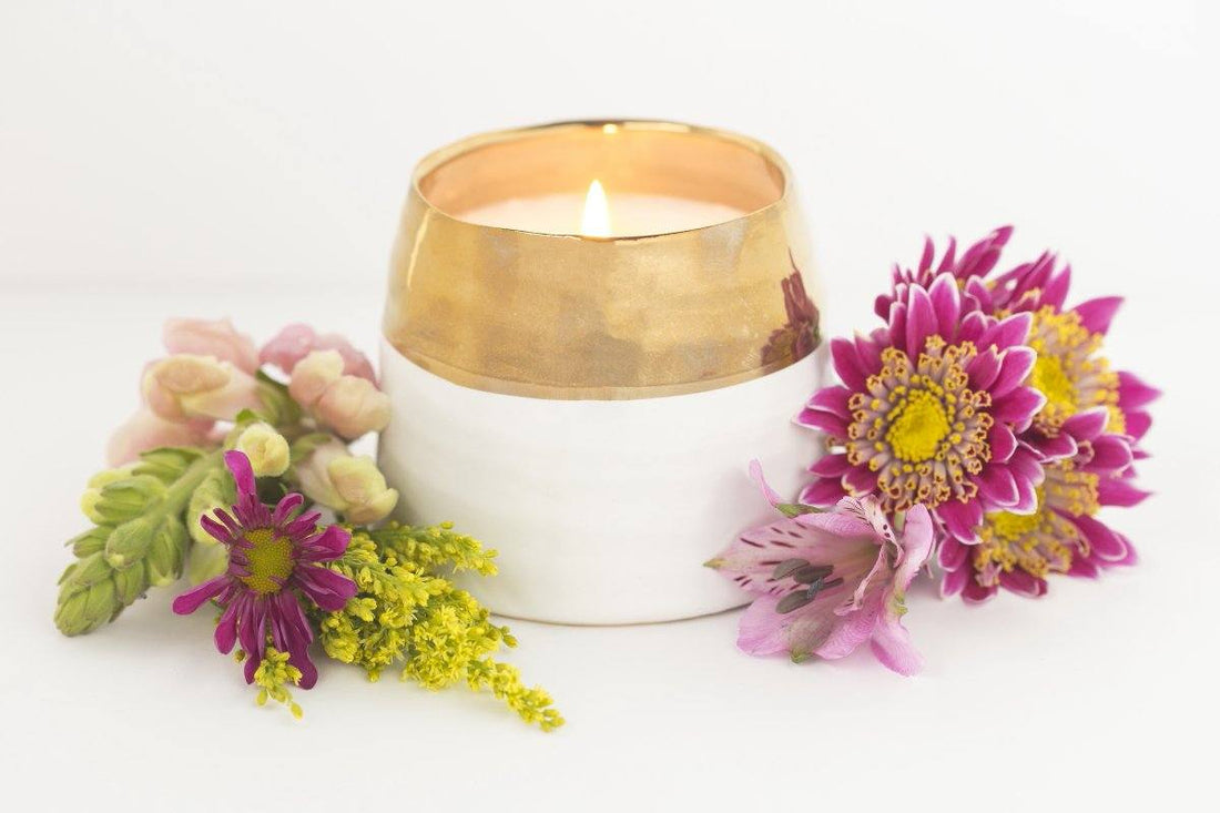 Adelaide Candle - Prosperity Candle handmade by women artisans fair trade soy blend candles.